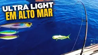 PESCA com MICRO MOLINETE em ALTO MAR - Muitos peixes no ULTRA LIGHT com MICRO ISCAS