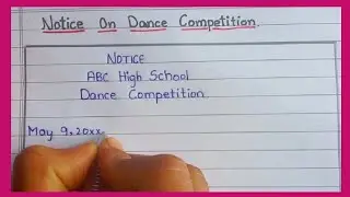 Notice On Dance Competition || Powerlift Essay Writing || Write a Notice On Dance Competition