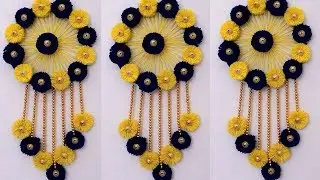 Easy Wall Hanging Out of Wool !!! Beautiful Home Decor Idea!! DIY ROOM DECOR || DIY Projects