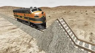 BeamNG.Drive - Train Vs Giant Bulge Crashes 109 | BeamNG High Speed