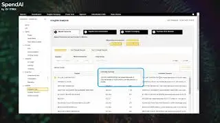 SpendAI Demo &ndash; Actionable Insights - 1 | Automated Spend Analysis & Risk Detection