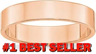 14k Rose Gold 5mm Flat Plain Classic Wedding Band Ring - B081Y4SVHT