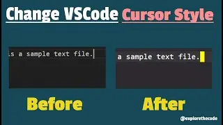 How to change color and style of cursor in VSCode | vscode tips and tricks | vscode customization