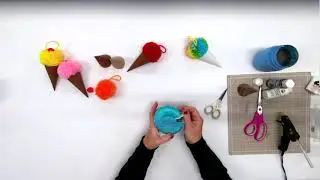 12 Days of Christmas - Pom Pom Ice Cream Ornament
