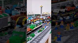 Dangerous Cargo Trains in my LEGO Railyard #legotrain #legorailyard #legocity #modeltrains #lego