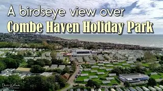 A bird's-eye view over Combe Haven Holiday Park.