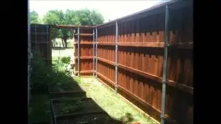 CEDAR FENCE Installation in Allen Texas by Rainy Day Restoration Roofing & Repairs