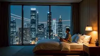 Urban Jungle Office | Working Surrounded by Plants with a City View Lofi Music