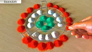 Tiranga Rangoli Design 🇮🇳 | Easy Independence Day Rangoli | 26 January Special Rangoli ✨Ranu Art