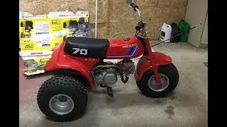 Установка крыла и сиденья Honda ATC 70 1983 года, пескоструйная обработка рычага тормоза
