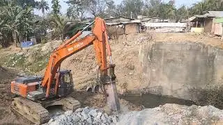 Very slow work in progress going on Mon Namtola bridge construction.