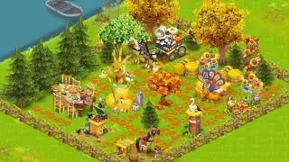 Thanksgiving design Festival ideas in hay day #hayday . hay day farm design 🍁🍂