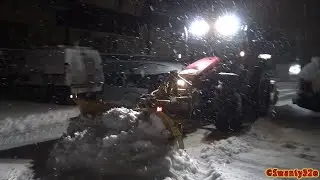 4K/ Massey Ferguson 6255 Plowing Snow