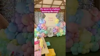 I love a good balloon backdrop! But I love not tying 200 balloons even more!