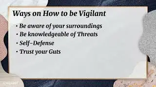 How to be Vigilant and How to Protect your Communities against Bad People