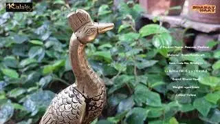 BHARAT HAAT Kalarambh Brass Peacock (Peafowl) Pair Fine Finishing Hnadicraft Showpiece