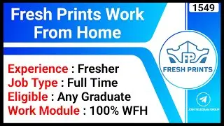 Fresh Prints Work From Home Job Recruitment | Operations Associate Job | India Remote Job