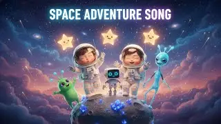 Space Adventure Song 🚀✨ Kids Music for Learning | Fun Astronaut Cartoon for Toddlers & Preschoolers