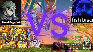 @Sansking2099 vs @FishBiscuit-i5z In plants vs zombies Battle for neighborville