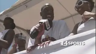 WEB EXTRA: Dwyane Wade Gives A Shout-Out To WFOR During The Heat's 2006 Championship Parade
