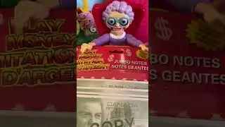 Grandma 👵 has a jumbo play money 💵 #shorts #greedygranny #playmoney #superfun #funnytoys