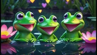 Four Little Frogs Jump So High | Fun Animal Song for Kids | Counting & Movement Nursery Rhyme
