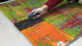 Abstrakte Rakeltechnik: Wie male ich ein Rakelbild mit Acrylfarben? Ingas Color Art Classics