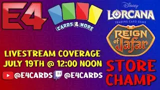 Reign of Jafar Store Championship 👑 Lorcana Competitive Play Live at E4 Cards