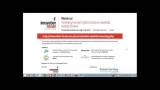 Webinar &ndash; human rights issues in seafood supply chains
