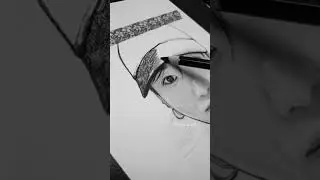 BTS Jungkook realistic drawing ❤️ #jungkook #btsjungkook #drawing #art #bts #shorts