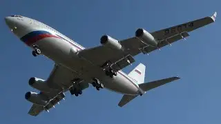 Russia Air Force Ilyushin IL-96 Landing & Take Off Brussels Zaventem