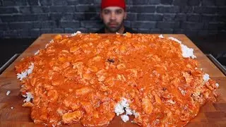 (ASMR NO TALKING) MUKBANG BUTTER CHICKEN