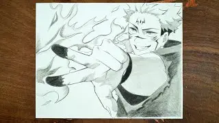 How to Draw Sukuna | Anime Pencil Drawing from Jujutsu Kaisen