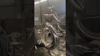 Large stainless steel sculpture art installation #stainlesssteelsculpture    #customsculpture