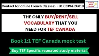 Buy/Rent/Sell French Vocabulary || Part:3 || Buy TEF Canada study material