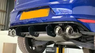 VW GOLF R REMUS VALVED EXHAUST SYSTEM ~ VALVES OPEN !