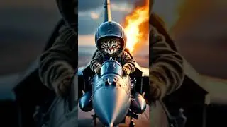 Cat on a Jet Fighter #miniatureworker #history #happylife #inspiration