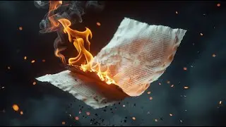 8 Hours of Real Burning Paper Floating in Air | Crackling Fire Sounds for Deep Sleep & Relaxation