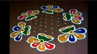 11*6 beautiful dot rangoli 🌹 diwali festival rangoli 🌹 deepavali rangoli 🎇 traditional rangoli 🌹