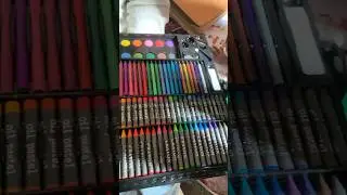 Open 150 color art set 😀#opening #colors #vlog #viral #audio #subscribe #who best color ?#datia
