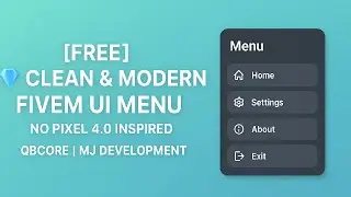 [БЕСПЛАТНО] 💎 Чистый и современный дизайн меню FiveM UI QB | Вдохновлено NoPixel 4.0 | QBCore | M...