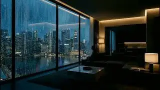 3 Hours of Rainy Night in the City 🌃 Rain on Window Sounds for Sleeping & Studying (4K)