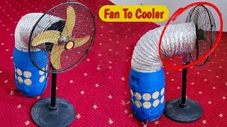 Unique Ideas Fan Convert to Air Cooler.  Fan To Ac #invention