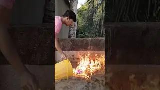 I Extinguish Petrol Fire Using Water 🔥💦 #shorts