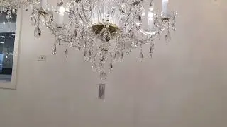 8 Arm Bohemian Prague Chandelier Brass Finish