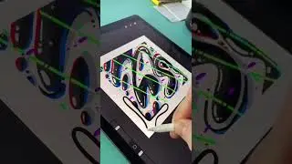 Abstract drawing in Procreate