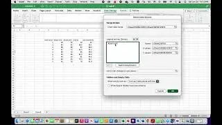 Creating Scatter Plot Evaporation Rate (Excel Mac)