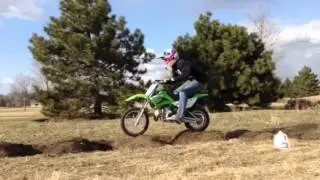 Slow motion through the whoops klx 110l