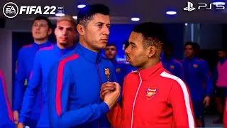 FIFA 22 PS5 | Barcelona Vs Arsenal Ft. Lewandowski, Raphinha, Jesus, | 4K Gameplay