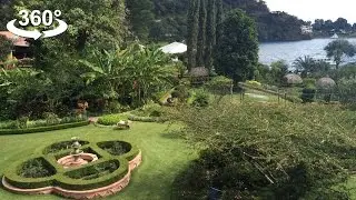 Amazing gardens,  lake Atitlan, Guatemala, VR 360 video